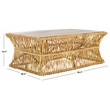 Safavieh Gensho  Wood and Rattan Coffee Tables in Natural /Brown