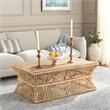 Safavieh Gensho  Wood and Rattan Coffee Tables in Natural /Brown