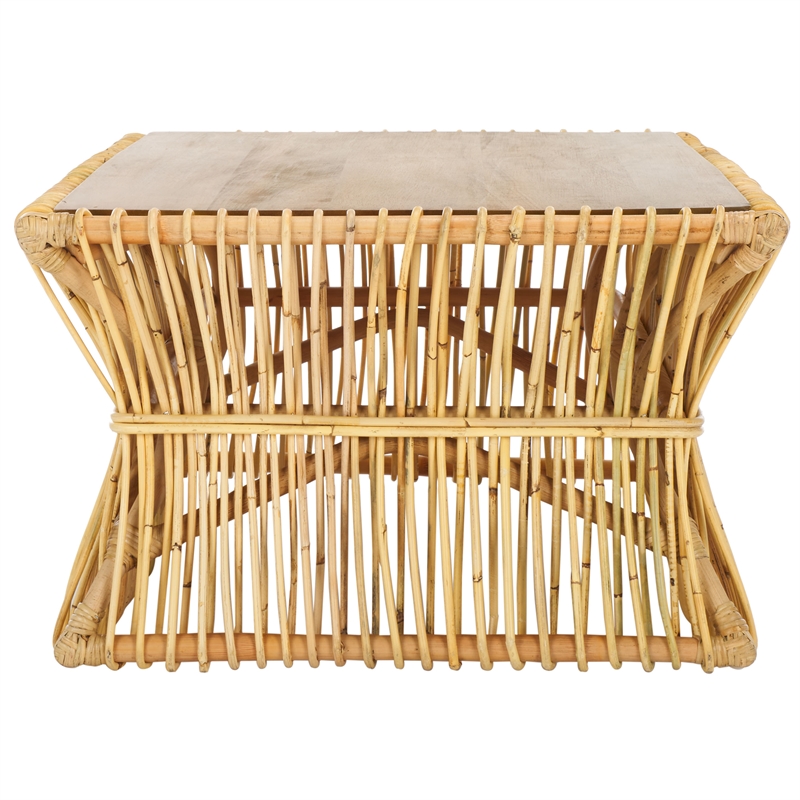 Safavieh Gensho  Wood and Rattan Coffee Tables in Natural /Brown