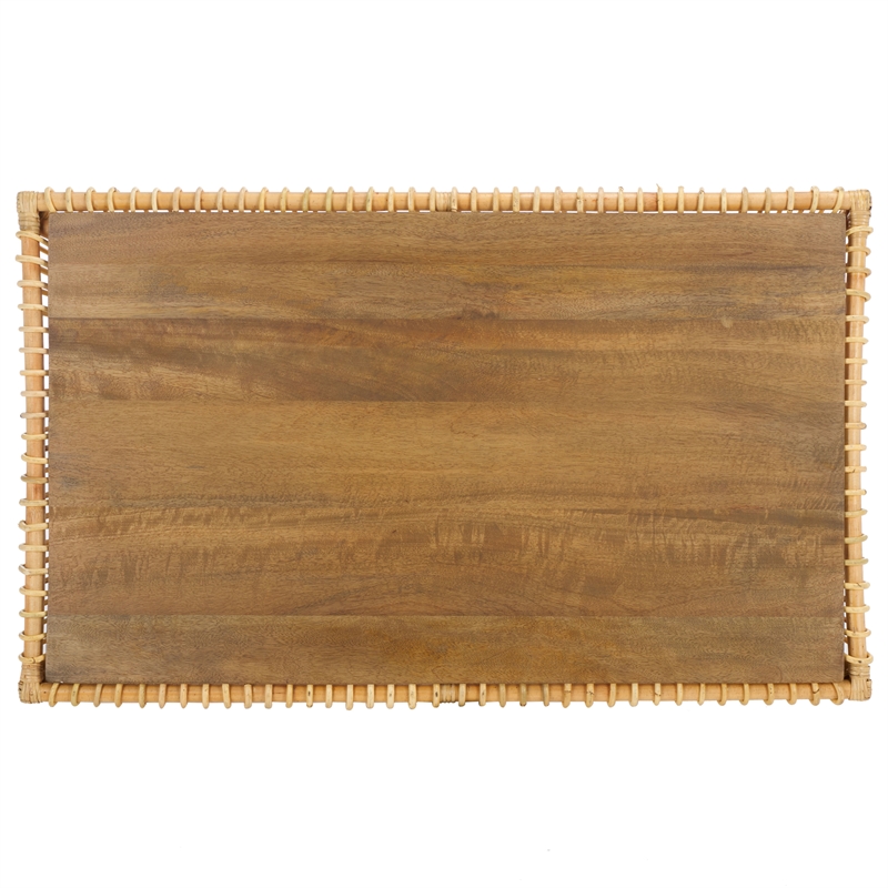 Safavieh Gensho  Wood and Rattan Coffee Tables in Natural /Brown
