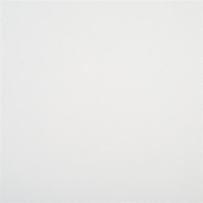 Safavieh Solana Teak  and Leather Ottoman in White / Natural
