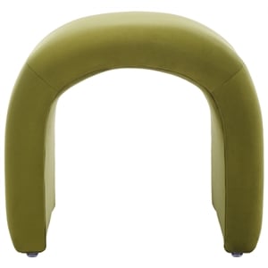 Safavieh Kibo Pine and  Velvet Ottoman in Olive