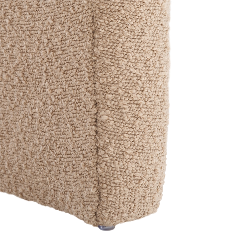 Safavieh Kibo  Pine and Polyester Ottoman in Tan