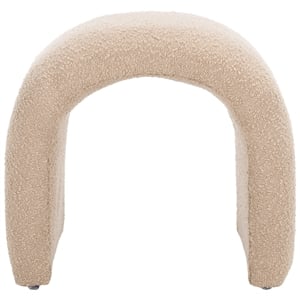 Safavieh Kibo  Pine and Polyester Ottoman in Tan