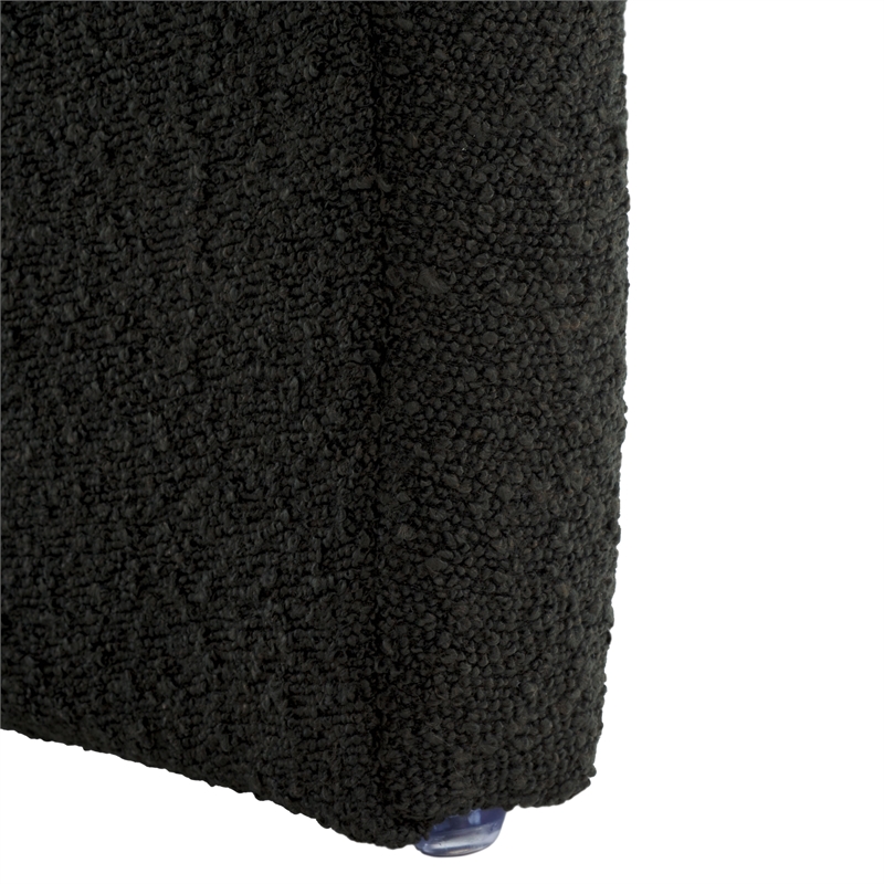 Safavieh Kibo  Pine and Polyester Ottoman in Black