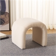 Safavieh Kibo  Pine and Polyester Ottoman in Cream