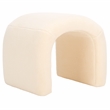 Safavieh Kibo  Pine and Polyester Ottoman in Cream