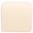 Safavieh Kibo  Pine and Polyester Ottoman in Cream