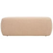 Safavieh Whitley Pine Wood and Fabric Rectangular Ottoman in Tan