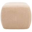 Safavieh Whitley Pine Wood and Fabric Rectangular Ottoman in Tan
