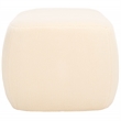 Safavieh Whitley Pine Wood and Fabric Rectangular Ottoman in Cream