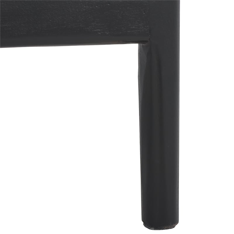 Safavieh Brando Solid Wood and Cotton Counter Stool in Brown/ Black/White