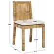 Safavieh Tojo Cane Wood and Rattan Dining Chair in White / Gray
