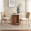 Safavieh Tojo Cane Wood and Rattan Dining Chair in White / Gray