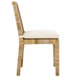 Safavieh Tojo Cane Wood and Rattan Dining Chair in White / Gray