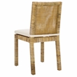 Safavieh Tojo Cane Wood and Rattan Dining Chair in White / Gray
