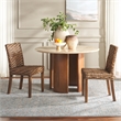 Safavieh Grove Wood and Rattan Side Chair in Brown