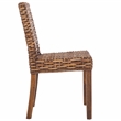 Safavieh Grove Wood and Rattan Side Chair in Brown