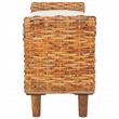 Safavieh Palermo Wood and Rattan Bench in White / Natural
