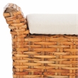 Safavieh Palermo Wood and Rattan Bench in White / Natural