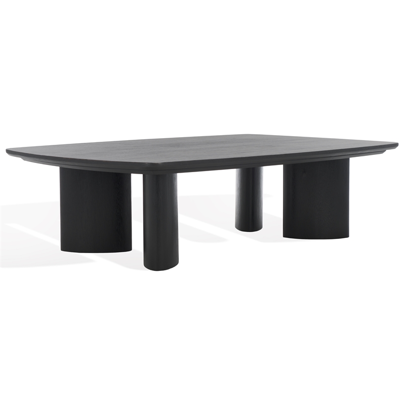 safavieh barnard wood  coffee table in black