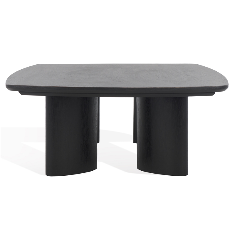 safavieh barnard wood  coffee table in black