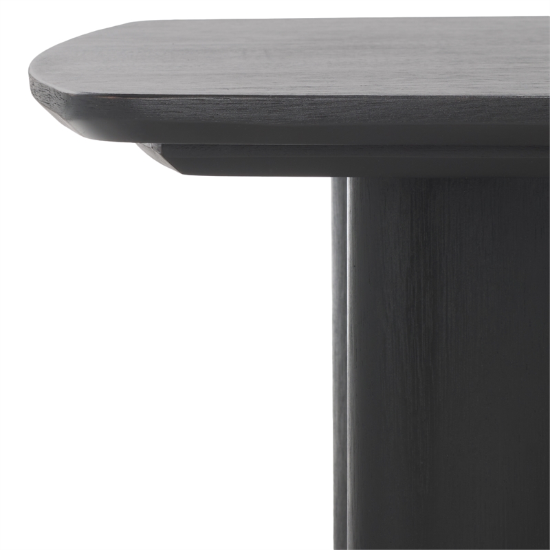 safavieh barnard wood  coffee table in black