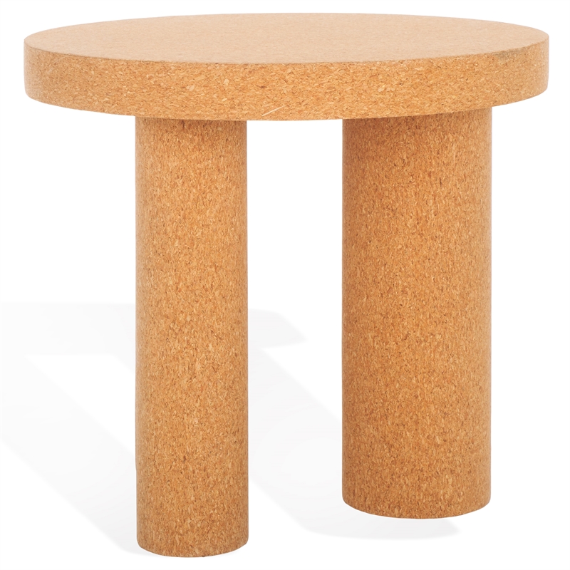 Safavieh Gilligan 3 Leg Accent Table in Cork