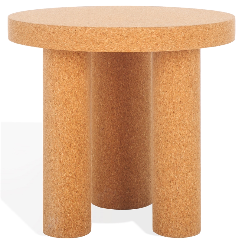 Safavieh Gilligan 3 Leg Accent Table in Cork