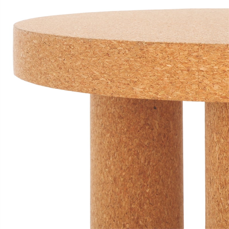 Safavieh Gilligan 3 Leg Accent Table in Cork
