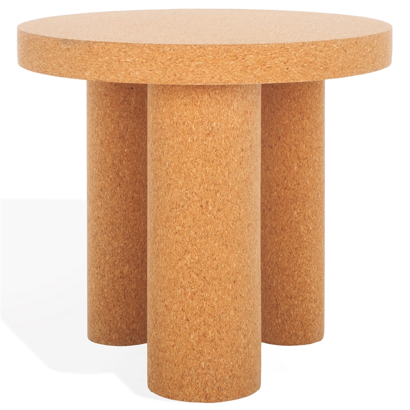 Safavieh Gilligan 3 Leg Accent Table in Cork