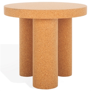 Safavieh Gilligan 3 Leg Accent Table in Cork