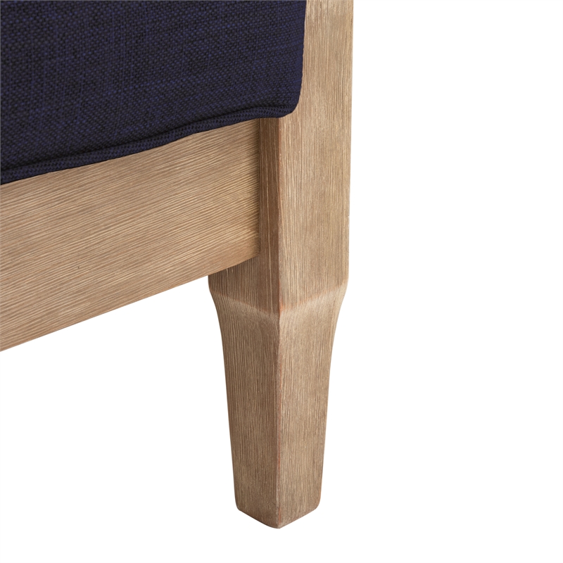Safavieh Martinique  Wood Outdoor Sofa in Natural / Navy