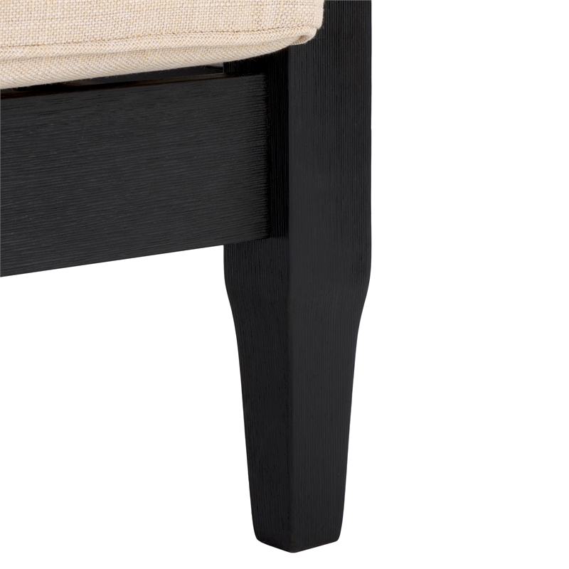 Safavieh Martinique Wood Outdoor Sofa in Black / White