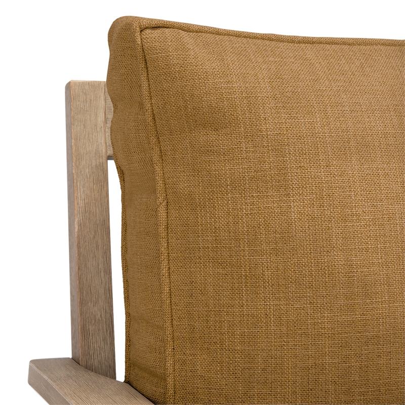 Safavieh Martinique Wood Outdoor Sofa in Natural / Brown