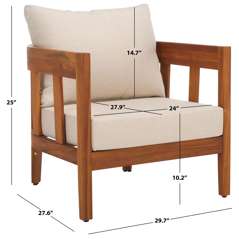 Safavieh Owen Polyester Chairs  in Natural / Taupe