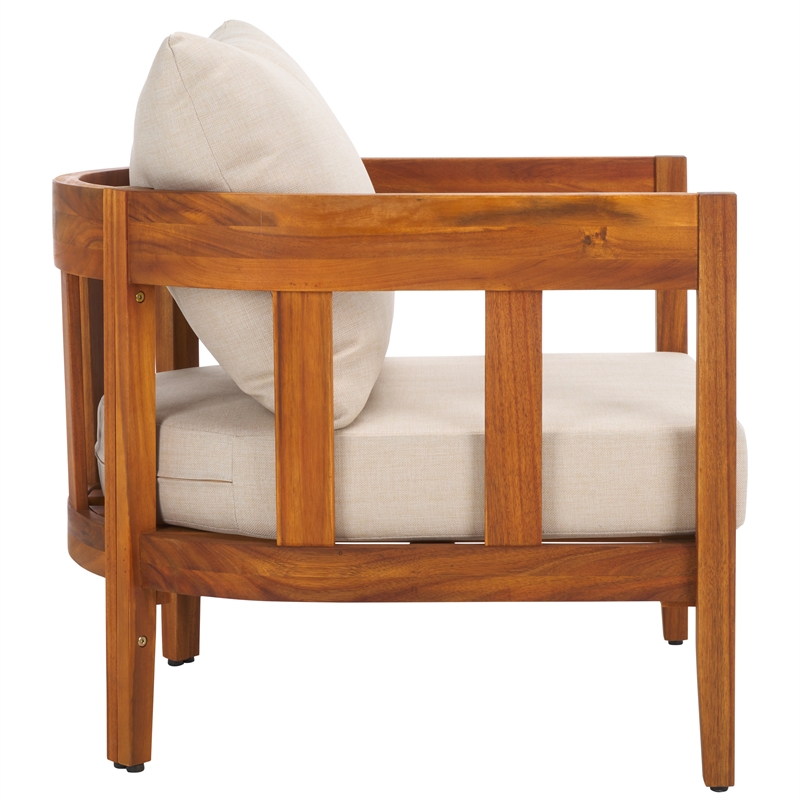 Safavieh Owen Polyester Chairs  in Natural / Taupe