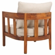 Safavieh Owen Polyester Chairs  in Natural / Taupe