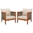 Safavieh Amanda Polyester Outdoor Chairs in Natural / Taupe