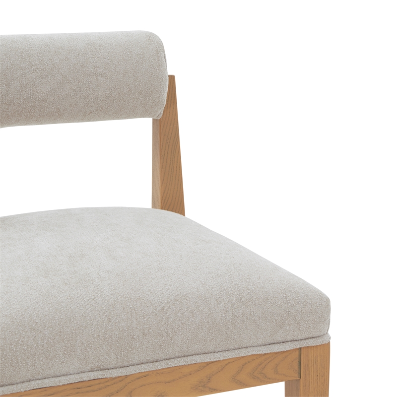 Safavieh Oaklie Wood Barstool in Taupe / Natural