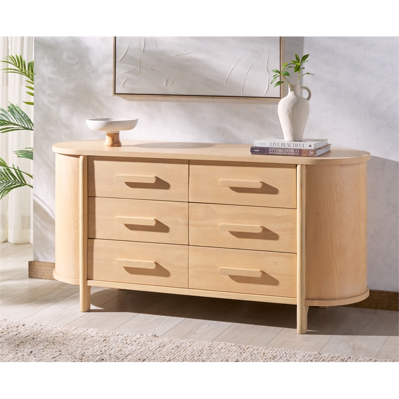 Safavieh Darrynn Pine Wood Dresser in Natural