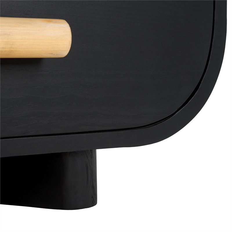 Safavieh Peterson Pine Wood Dresser in Black / Natural