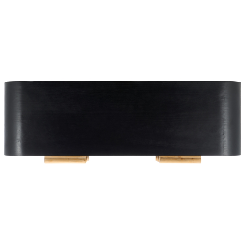Safavieh Peterson Pine Wood Dresser in Black / Natural
