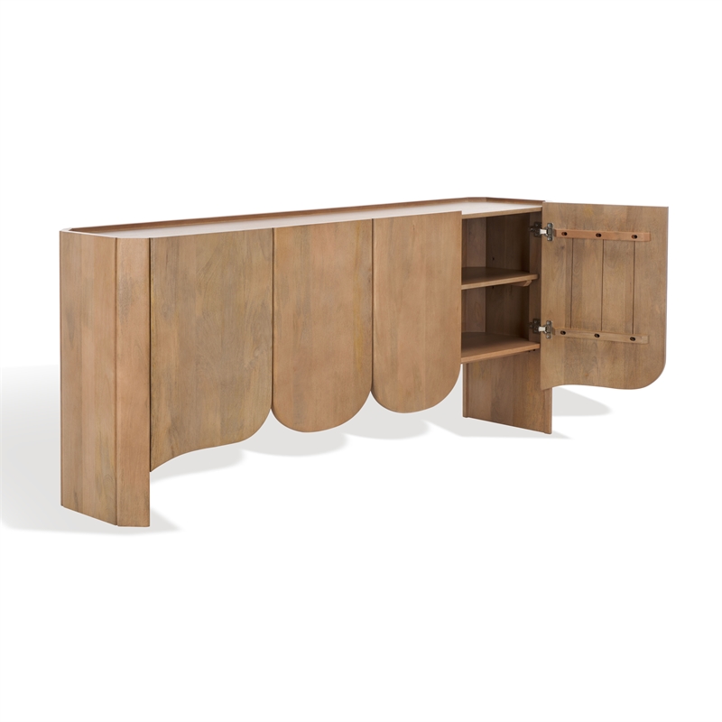 safavieh howie wood sideboard in natural