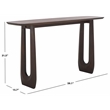 Safavieh Cassiette Wood and Steel  Console Table in Walnut