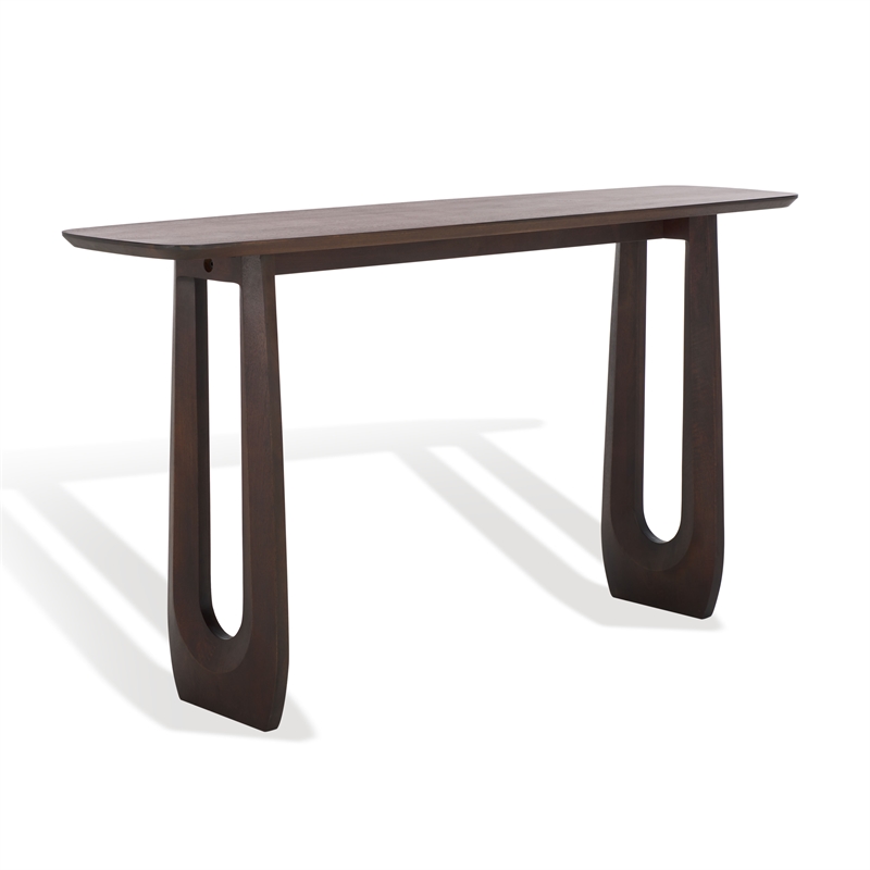 Safavieh Cassiette Wood and Steel  Console Table in Walnut