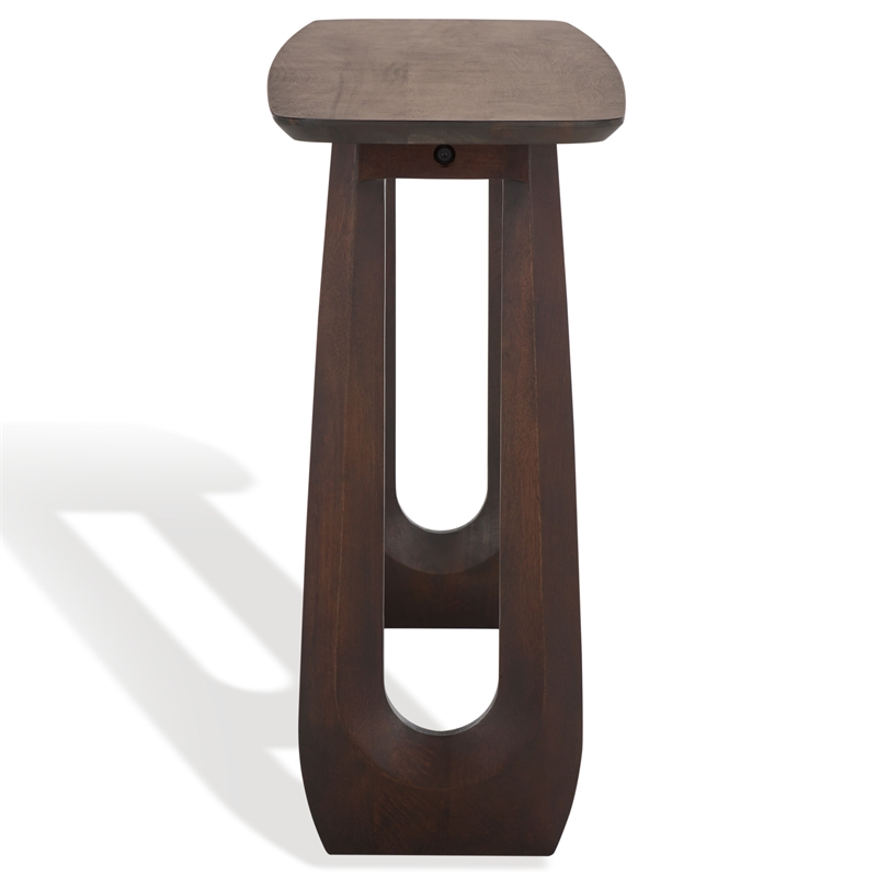Safavieh Cassiette Wood and Steel  Console Table in Walnut