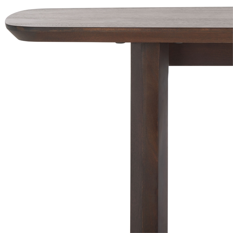 Safavieh Cassiette Wood and Steel  Console Table in Walnut