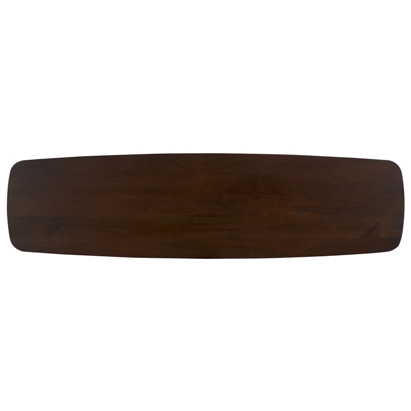Safavieh Cassiette Wood and Steel  Console Table in Walnut