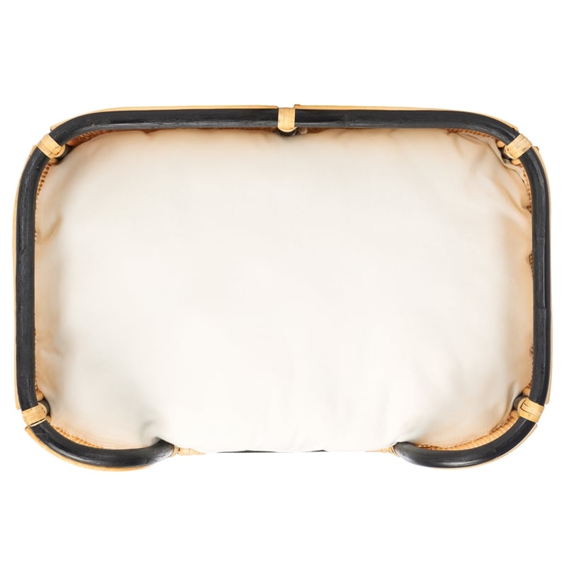 Safavieh Timo Rattan and Cotton Pet Accessories in Beige /  Black